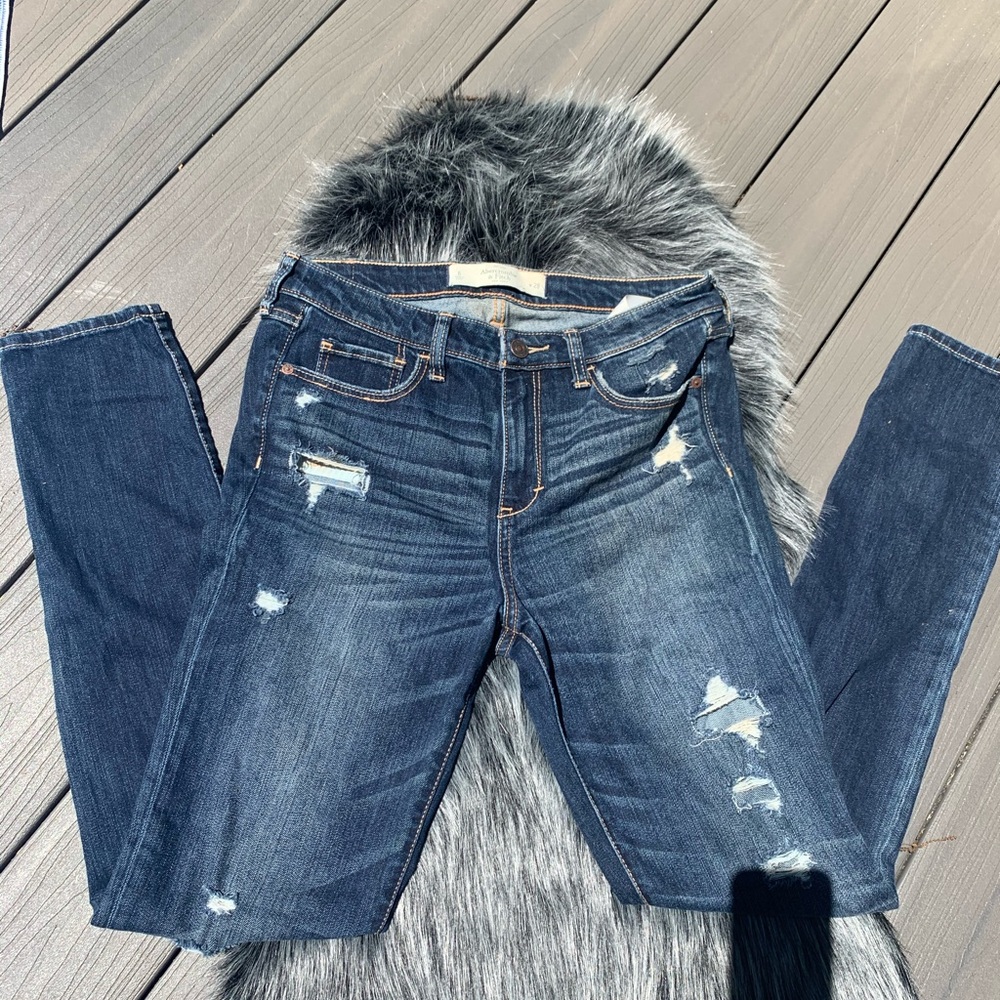 Abercrombie High waisted distressed jeans